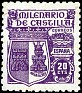 Spain 1944 Milenario de Castilla 20 CTS Lila Edifil 974. 974. Subida por susofe